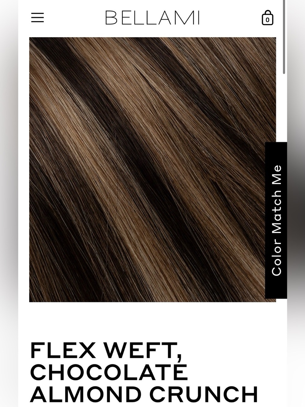 Bellami Flex Weft 16” 120g “Almond Crunch” – 2 Rows + Extra